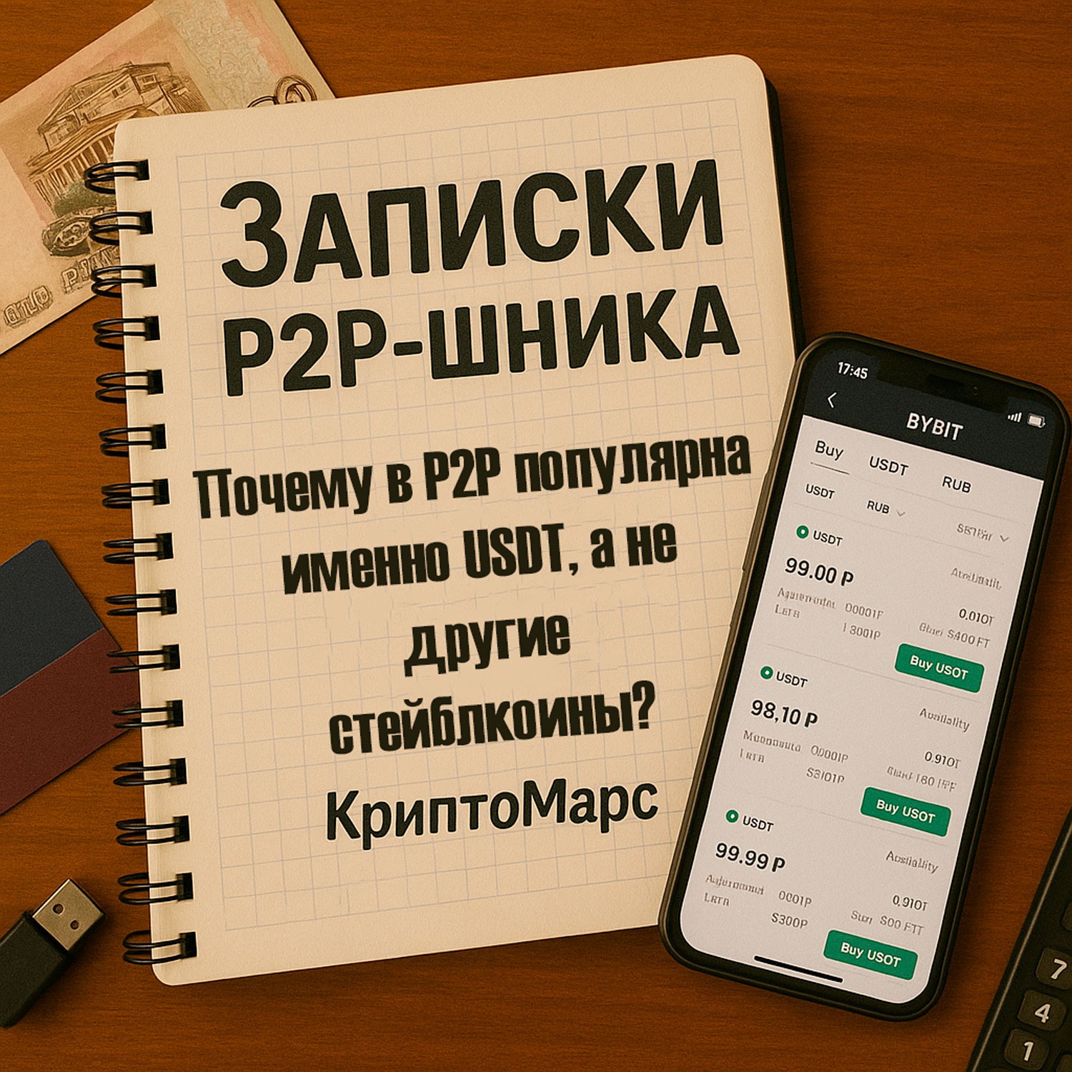 Обложка: Записки P2P-шника: Почему в P2P популярны именно USDT, а не другие стейблкоины?